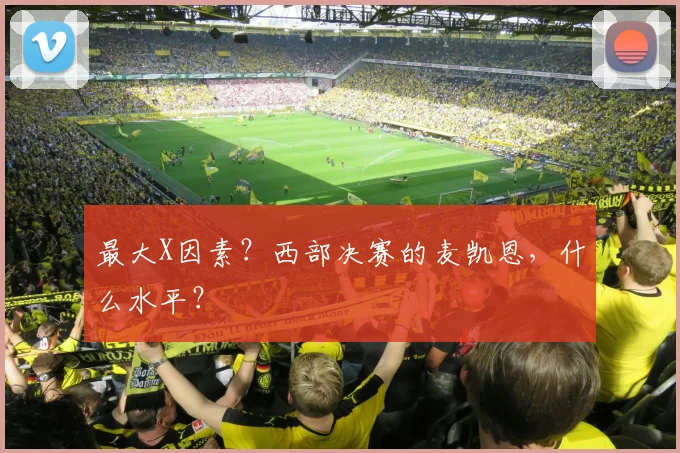 最大X因素？西部决赛的麦凯恩，什么水平？